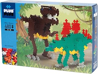 Plus Plus - Instructed Play Set - 480 Piece Dinosaurs - Construction Building Stem Toy, Interlocking Mini Puzzle Blocks for K