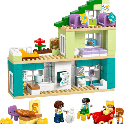 3 in 1 Modern Family House with Figures