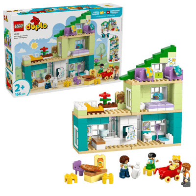 3 in 1 Modern Family House with Figures