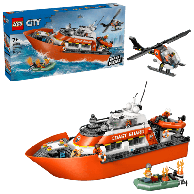 Coast Guard Rescue Boat & Helicopter