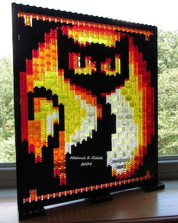 Halloween Cat Mosaic Custom Kit Made with MEOW® building bricks