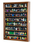 Large 110+ Mini Figures Minifigures Display Case Cabinet Small Action Figure Toys Collectible Wall Shelf w/ 98% UV Protection