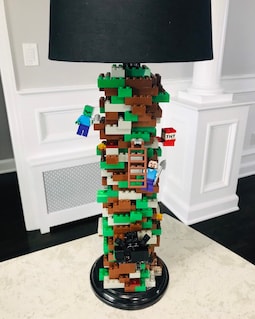 Minecraft Tower Lamp made of LEGO® Bricks