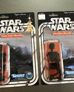 Aunt Beru and Uncle Owen (Burned) Star Wars Custom Bootleg Action Figures