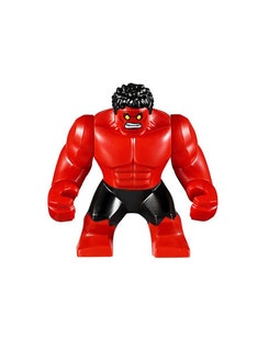 MEOW MINIFIGURE Super Hero Avengers Big Figure - Red Hulk - Giant, Yellow Eyes