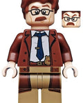 Lego MINIFIGURE Commissioner Gordon - Reddish Brown Hair and Coat