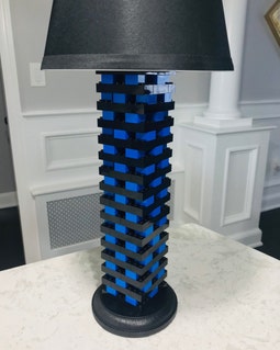 Black & Blue Lamp made of LEGO® Bricks