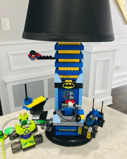 Batman & Superman vs Lex Luthor Lamp made of LEGO® Bricks