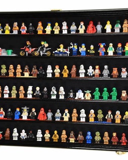 180 Mini Figures Display Case Cabinet Minifigures Figurines Small Action Figure Toys Collectible Wall Shelf - Lockable - 98% 