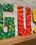 Letter - made with MEOW® bricks - 12.5 inches tall (Extra Large)