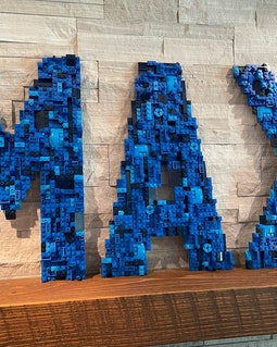Letter - made with MEOW® bricks - 15 inches tall