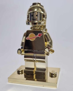 MEOW Chrome Gold Spaceman Minifigure - All Original MEOW Parts