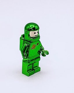 MEOW Chrome Green Classic Space Astronaut mini figure New!