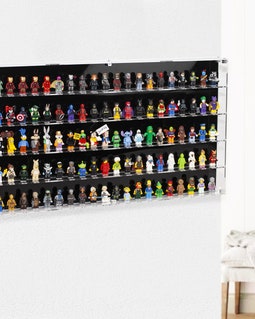 Wall mounted Acrylic Display Case for 100 Minifigures