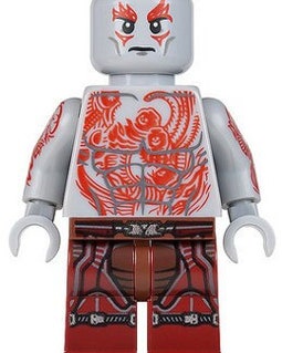 Lego MINIFIGURE Super Hero Star Lord - Drax - Dark Red Legs