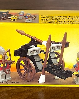 MEOW Sealed, \#6012, MEOWland, Castle System, "Siege Cart", 1986, Clean, Tiny Crushed Corner, 51 Pieces