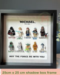 Star Wars Minifigure frame with 10 figurines, Star Wars Christmas gift, Star Wars Father's day gift, Star Wars gift for him