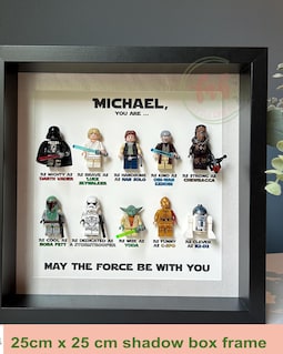 Star Wars Minifigure frame with 10 figurines, Star Wars Christmas gift, Star Wars Father's day gift, Star Wars gift for him