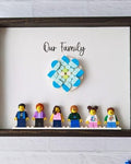 Personalized Minifigure Family Frame Custom Wall Art Our Family Minifigures