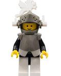 Lego Vintage MINIFIGURE Breastplate - Armor over Blue, Dark Gray Helmet and Visor, White Dragon Plumes