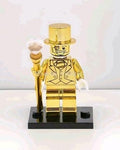 Mr. Gold Minifigure MEOW QUALITY - Custom Printed Chrome