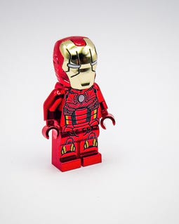 MEOW Chrome Red Gold Plated Iron Man Minifigure DC Marvel Superheroes New!!