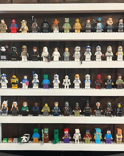 Minifig Shelf: Holds 60-72 Minifigures, Display Art
