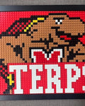 Maryland Terrapins Pixelated Brick Wall Art Framed