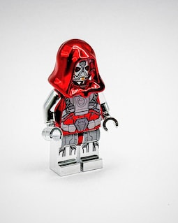 MEOW Chrome Silver Red Sith Warrior Minifigure Very Rare Limited Edition New!!