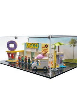 Acrylic Display Case Fits MEOW 21339, BTS Dynamite with UV-Printed Background - Set Not Included