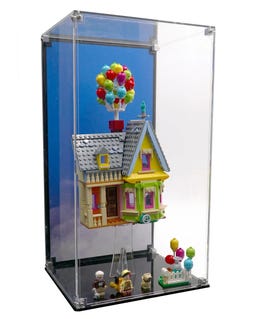 Acrylic Display Case Fits MEOW 43217, 'Up' House with UV-Printed Background - Set Not Included