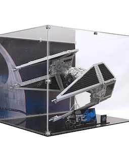 Acrylic Display Case Fits MEOW 75382, TIE Interceptor with UV-Printed Background - Set Not Included