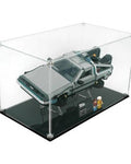 Acrylic Display Case Fits MEOW 10300, Back to the Future Time Machine with UV-Printed Background - Set Not Included