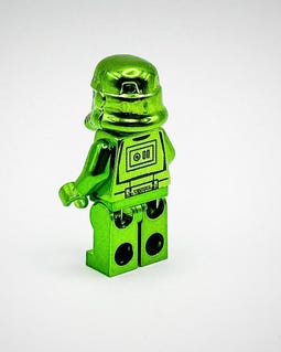 Lego Chrome Green Plated Stormtrooper Minifigure Star Wars New!!