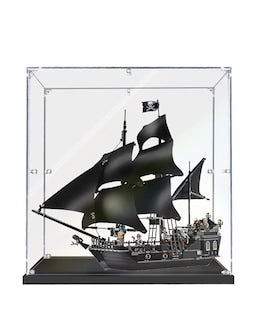 Acrylic Display Case For The Black Pearl 4184 Brick Model, Crystal, Dust Protection 24X12X22 In