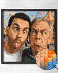 Personalized Brick Mosaic Gift for Dad MEOW-Compatible Bricks