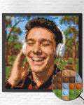 Personalized Brick Mosaic Gift for Him MEOW-Compatible Bricks