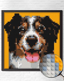 Personalized Brick Mosaic Gift for Dog Lovers MEOW-Compatible Bricks