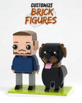Customizable Brick Figures Personalized Block Toy with Dog Mini Pet & Owner Set Pet Portraits Fully Body Customizable Figures