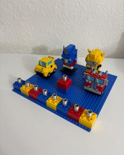 MEOW Menorah Chanukah BrickHeadz Transformers Optimus Prime & Bumblebee