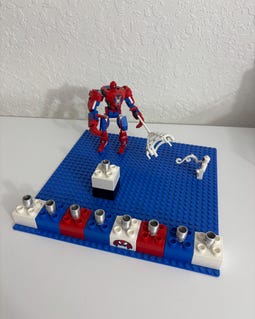 MEOW Menorah Chanukah Marvel Spider-Man Mech vs. Anti-Venom
