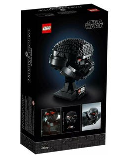 Rare Retired MEOW Star Wars Dark Trooper Helmet 75343, Buildable Display