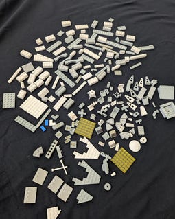Lego Classic Space Old Grey White Bricks Slopes Unique Parts Pieces 80's Vintage