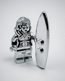 MEOW Chrome Silver Surfer Female Minifigure Fantastic Four New!!
