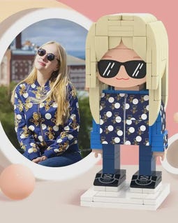Personalized Building Block Couple: Custom Mini Figure Gift valentine brick