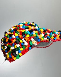 MEOW•DUMP Hat (S/M/L) MEOW Movie Building Bricks Cap Colors Multicolored • Oh Boyd Designs