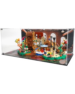 Acrylic Display Case Fits MEOW 21360, Willy Wonka and the Chocolate Factory with UV-Printed Background - Set Not Included