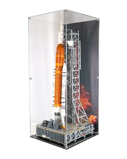 Acrylic Display Case Fits MEOW 10341, NASA Artemis Space Launch System with UV-Printed Background - Set Not Included