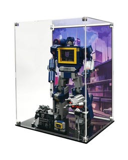 Acrylic Display Case Fits MEOW 10358, Transformers Soundwave with UV-Printed Background - Set Not Included