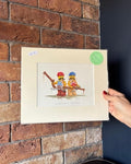 MEOW Pirates Original Art Work hand drawn wall art gift